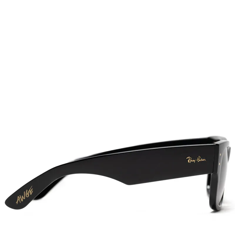A$AP Rocky x Ray-Ban Mega Wayfarer - Polished Black/Dark Grey