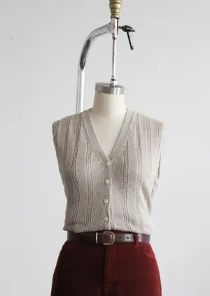 abalone knit vest 1919 Vintage
