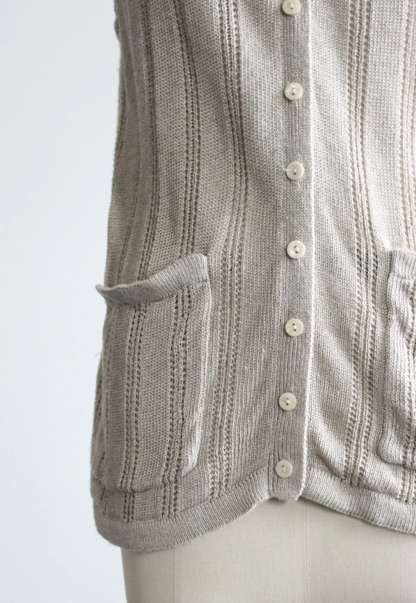 abalone knit vest 1919 Vintage