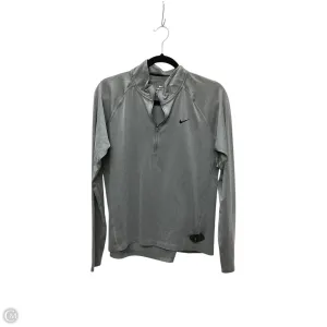 Athletic Jacket By Nike Apparel In Grey, Size: L