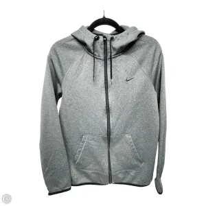 Athletic Jacket By Nike Apparel In Grey, Size: S