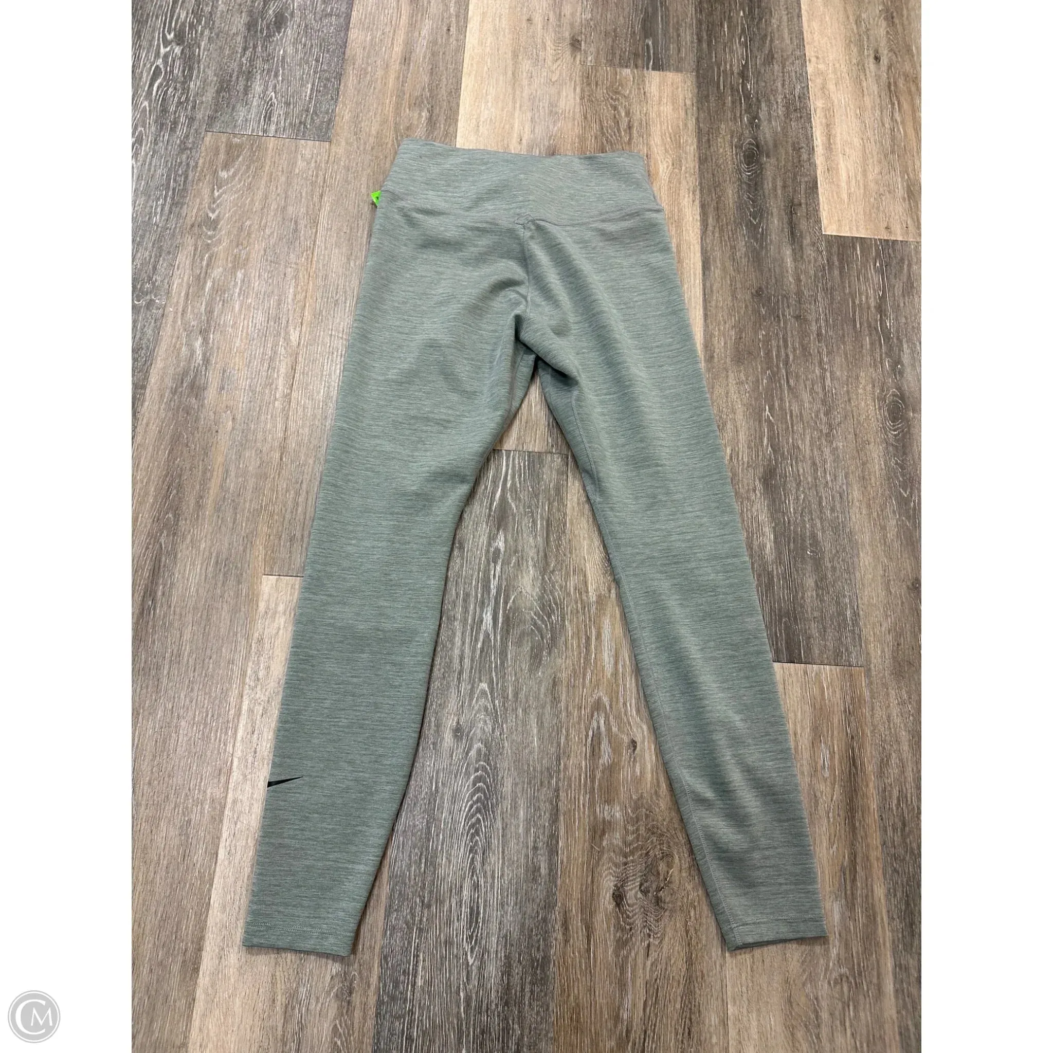 Athletic Leggings By Nike Apparel In Green, Size: M