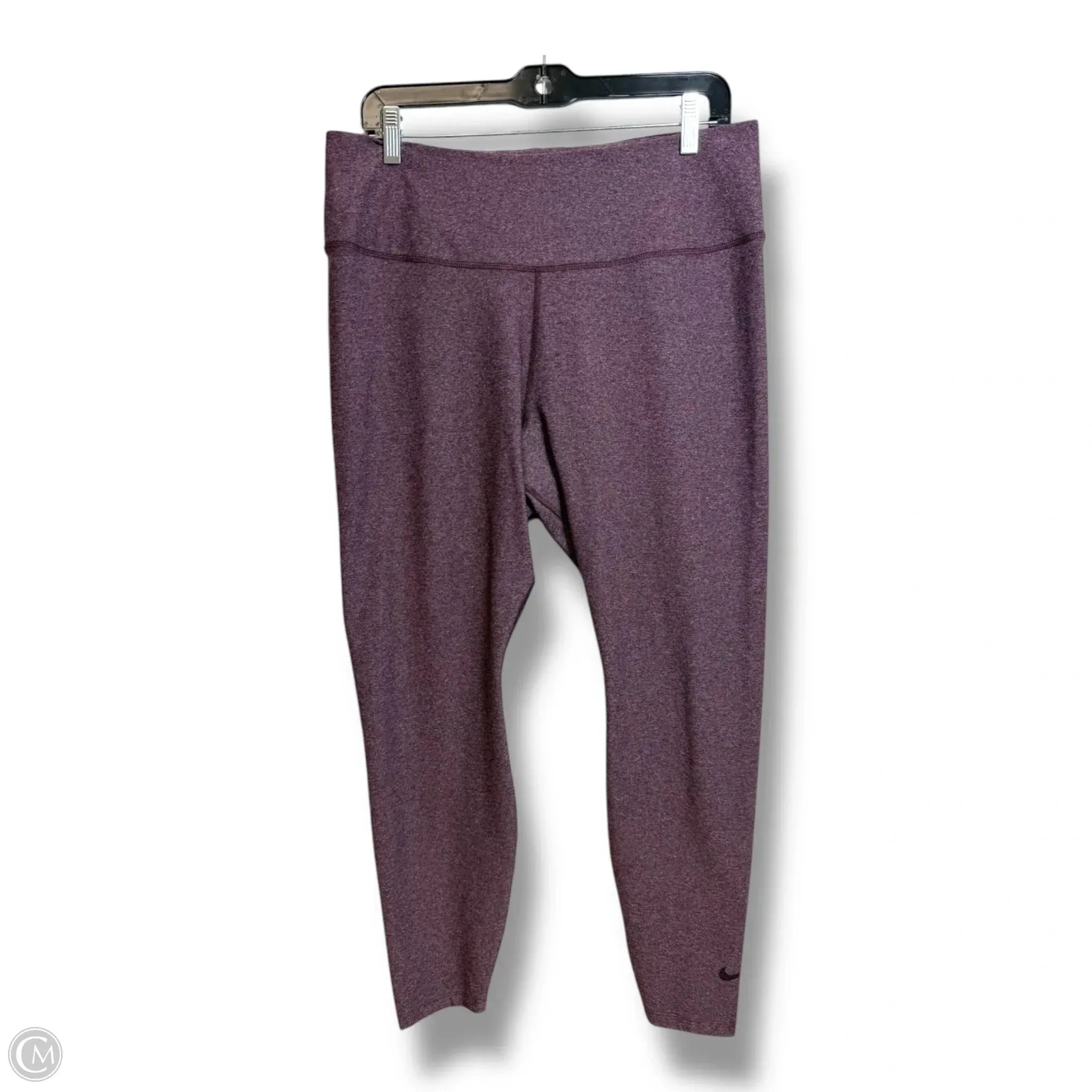Athletic Leggings By Nike Apparel In Maroon, Size: Xxl