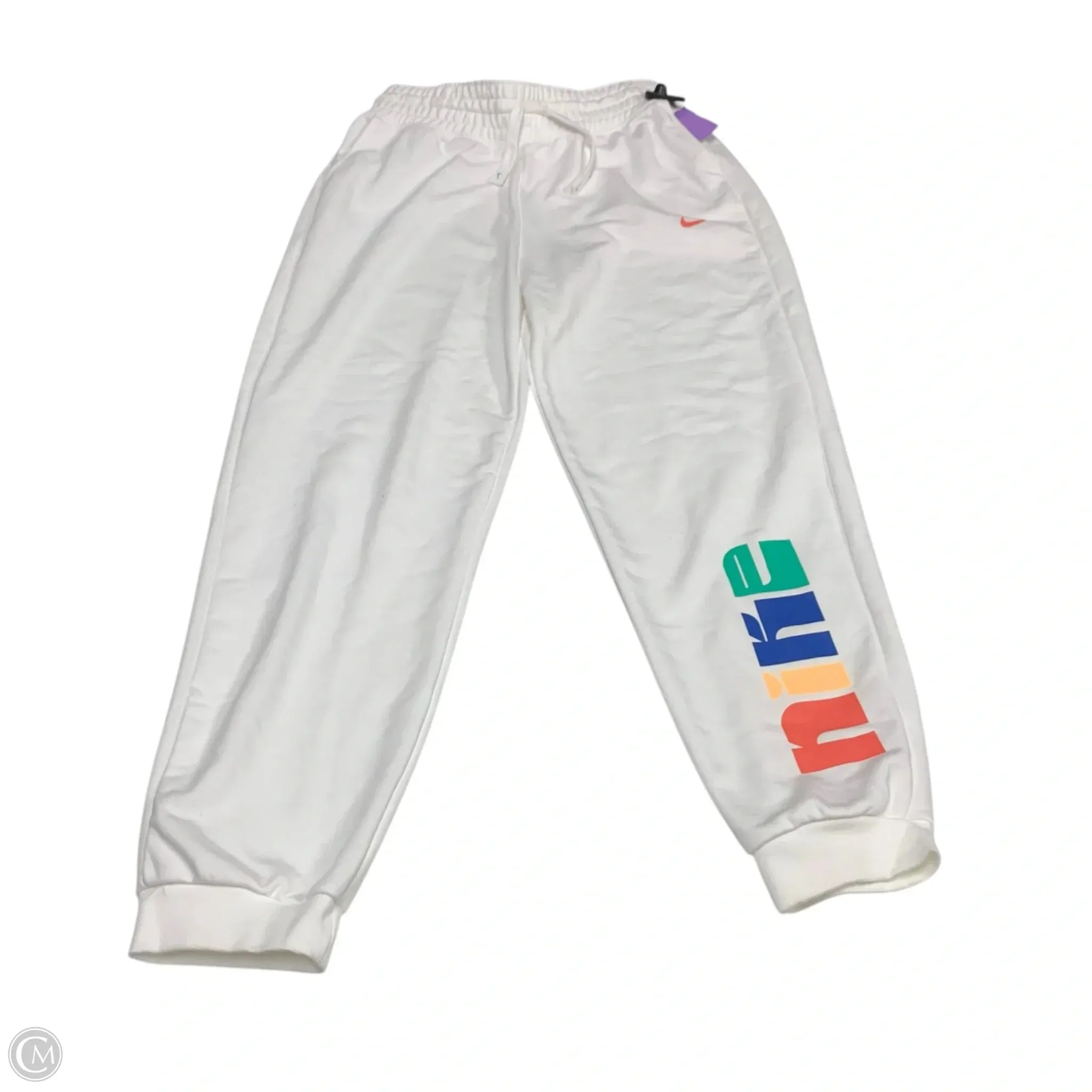 Athletic Pants By Nike Apparel In White, Size: M