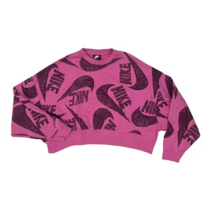 Athletic Sweatshirt Crewneck By Nike Apparel In Pink & Purple, Size:L