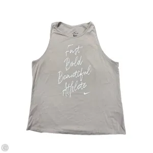 Athletic Tank Top By Nike Apparel In Beige, Size: L