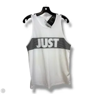 Athletic Tank Top By Nike Apparel In Black White, Size: M