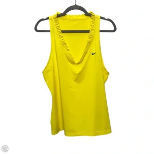 Athletic Tank Top By Nike Apparel In Yellow, Size: L