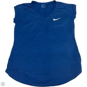 Athletic Top Short Sleeve By Nike Apparel In Blue, Size: S