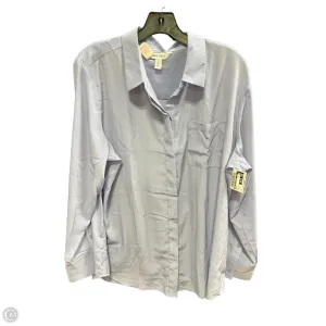Blouse Long Sleeve By Nine West Apparel In Purple, Size: Xl