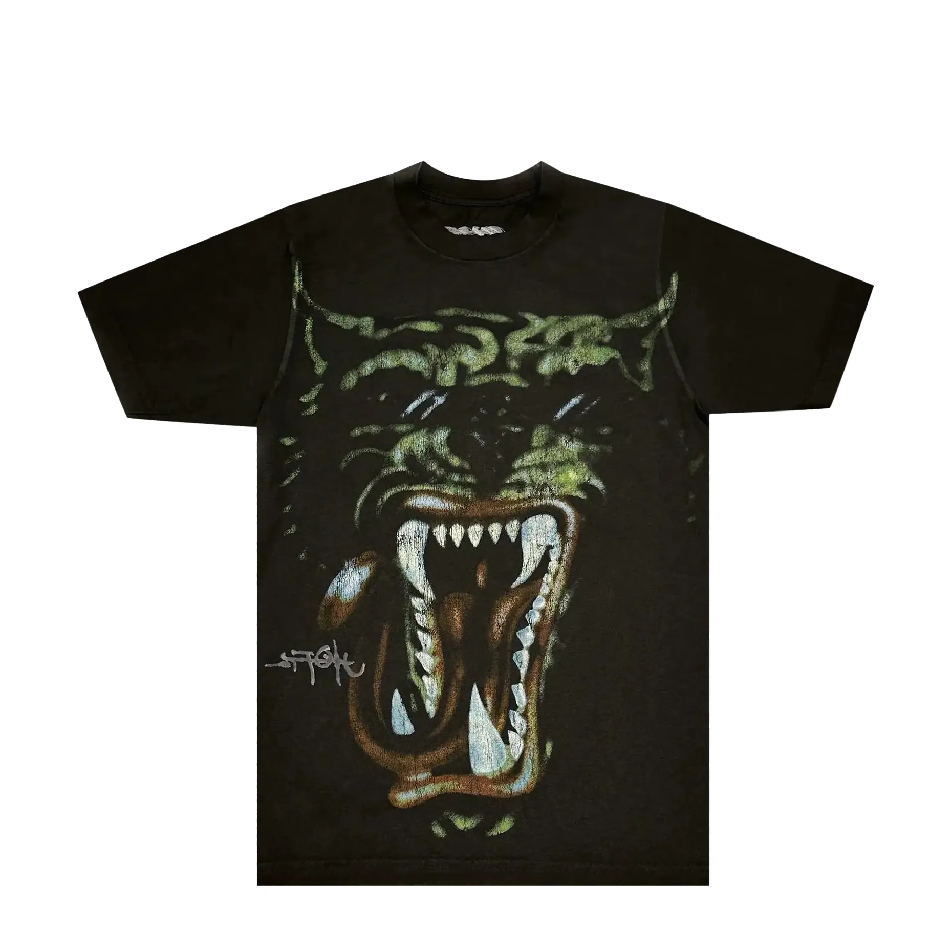 Cactus Jack by Travis Scott Green Hyena Tour Tee Black