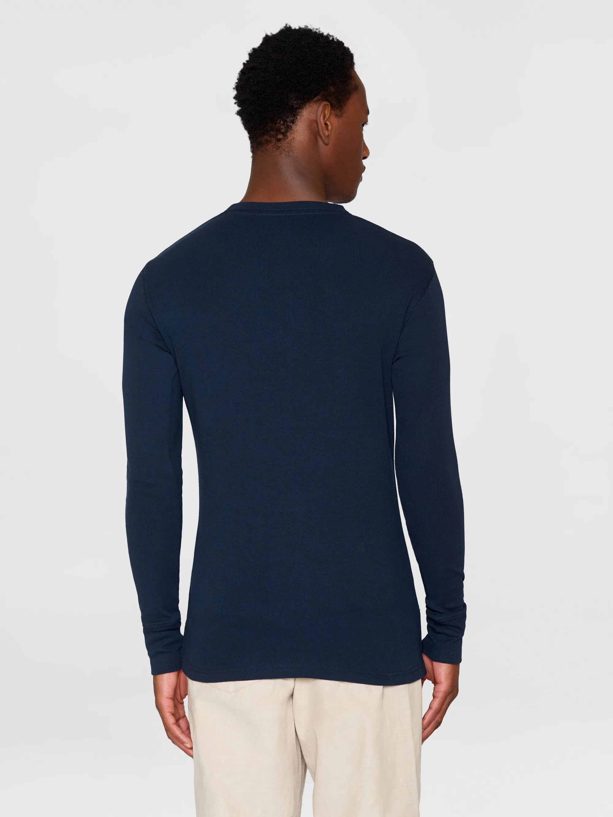 CEDAR LS Henley - Total Eclipse Knowledge Cotton