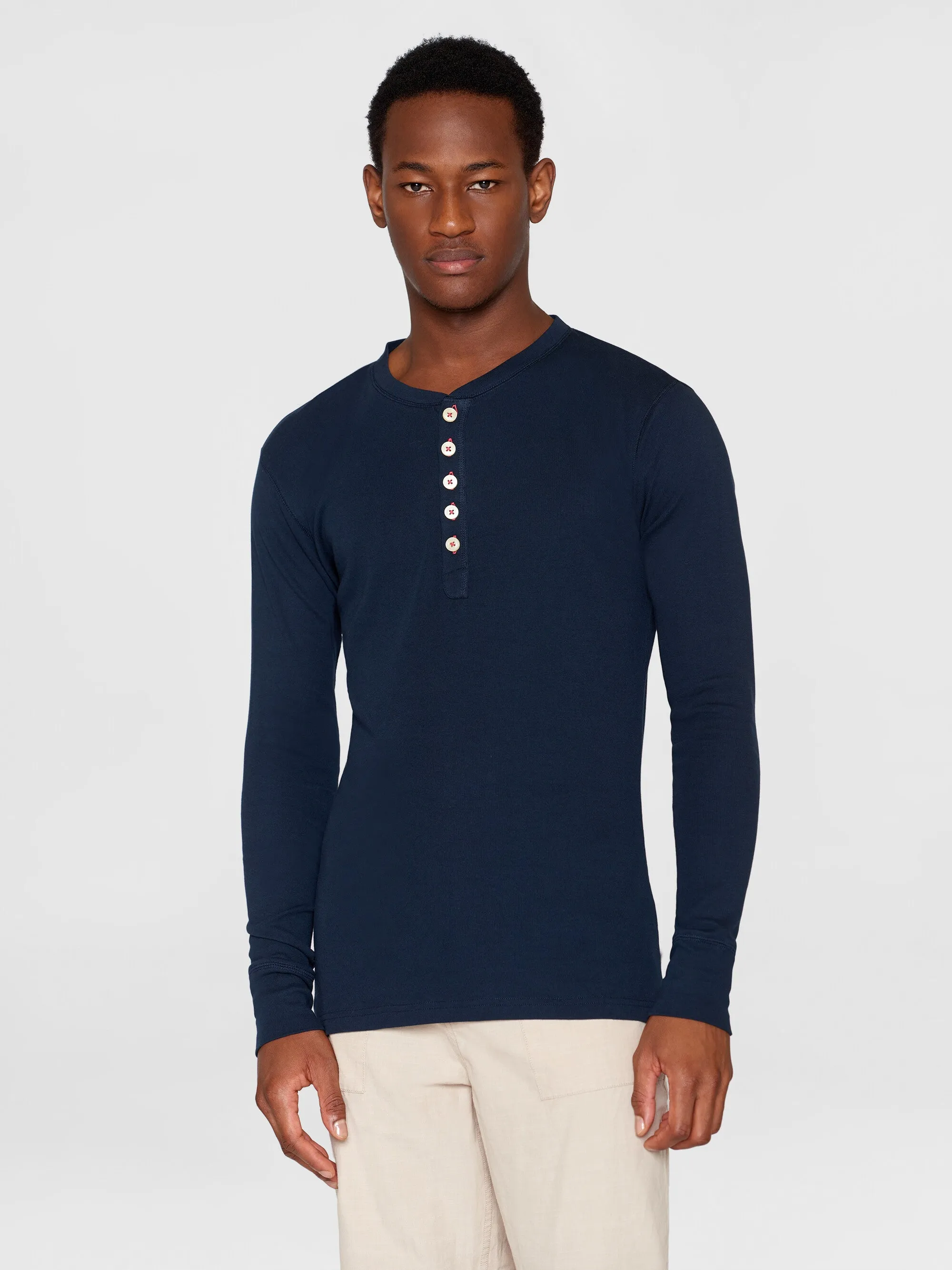 CEDAR LS Henley - Total Eclipse Knowledge Cotton