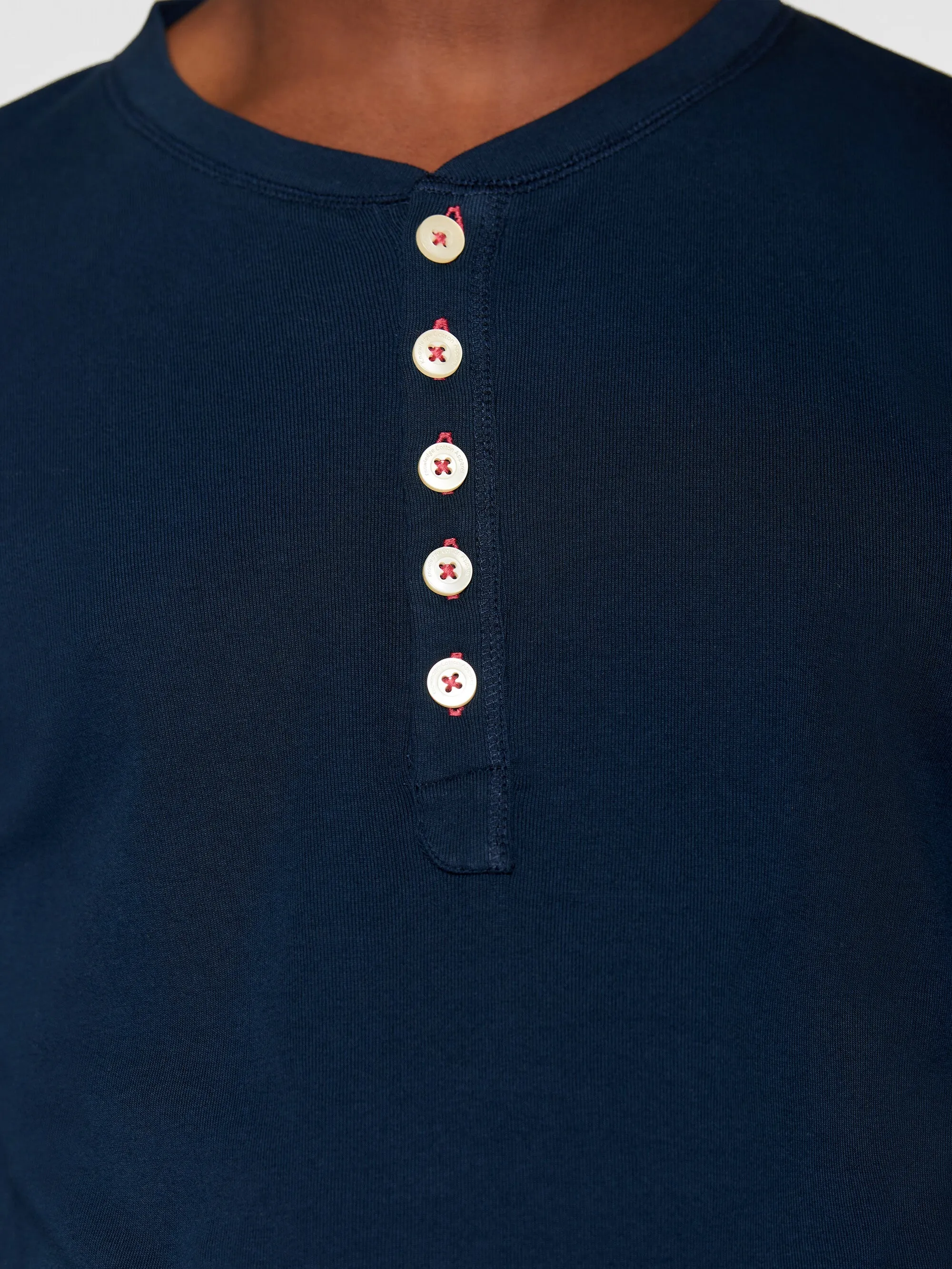 CEDAR LS Henley - Total Eclipse Knowledge Cotton