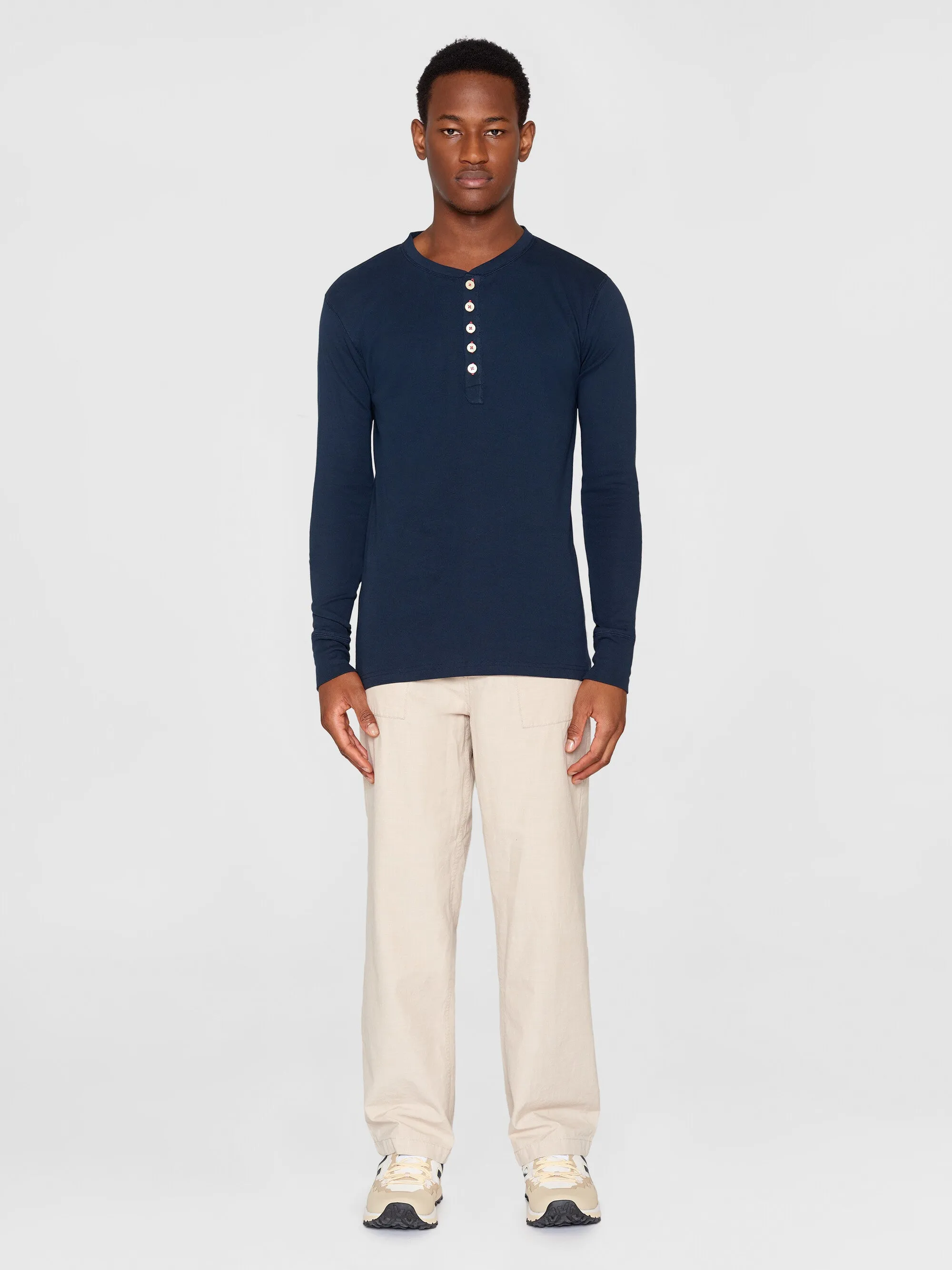 CEDAR LS Henley - Total Eclipse Knowledge Cotton