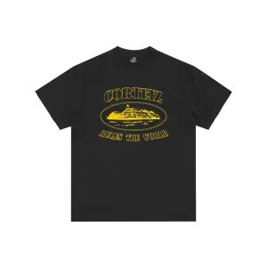 Corteiz Alcatraz Tee Black/Yellow