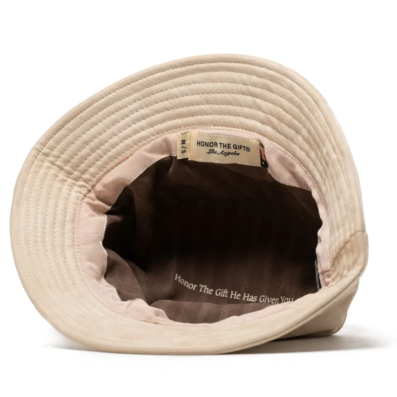 Honor The Gift Faux Suede Bomber Bucket Hat - Bone
