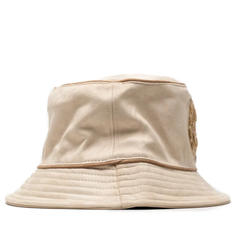 Honor The Gift Faux Suede Bomber Bucket Hat - Bone