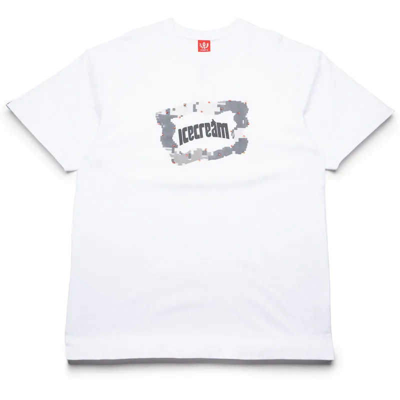 Ice Cream Blurred Tee - Bleach White