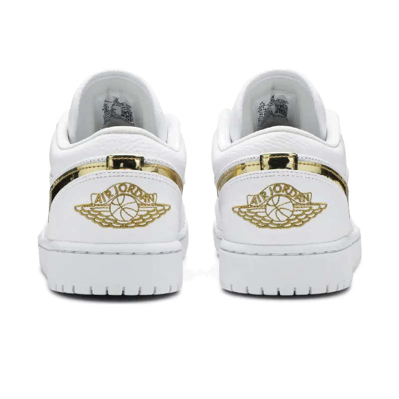 Jordan 1 Low White Metallic Gold (Women's)