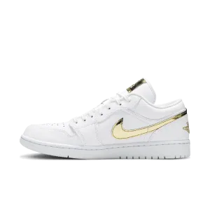 Jordan 1 Low White Metallic Gold (Women's)