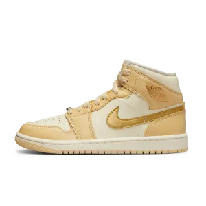Jordan 1 Mid SE Pale Vanilla Metallic Gold (W)