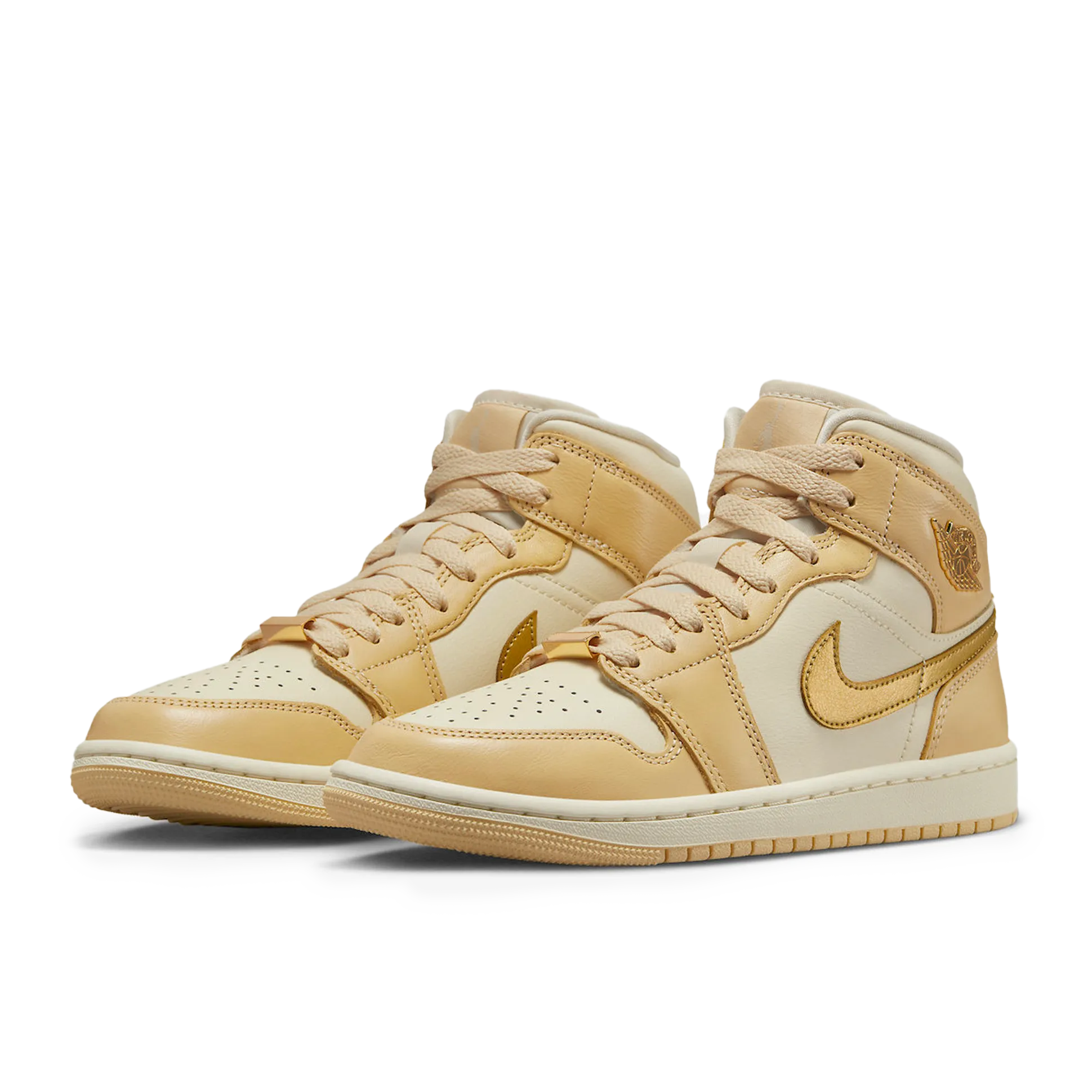 Jordan 1 Mid SE Pale Vanilla Metallic Gold (W)