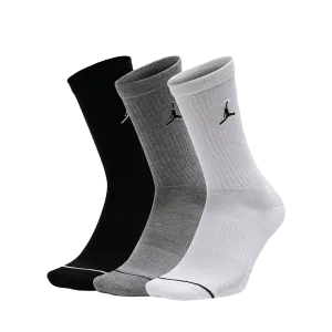 Jordan Everyday Crew Socks (3-Pack) Black/White