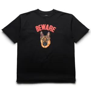 Market Beware Sign Tee - Washed Black