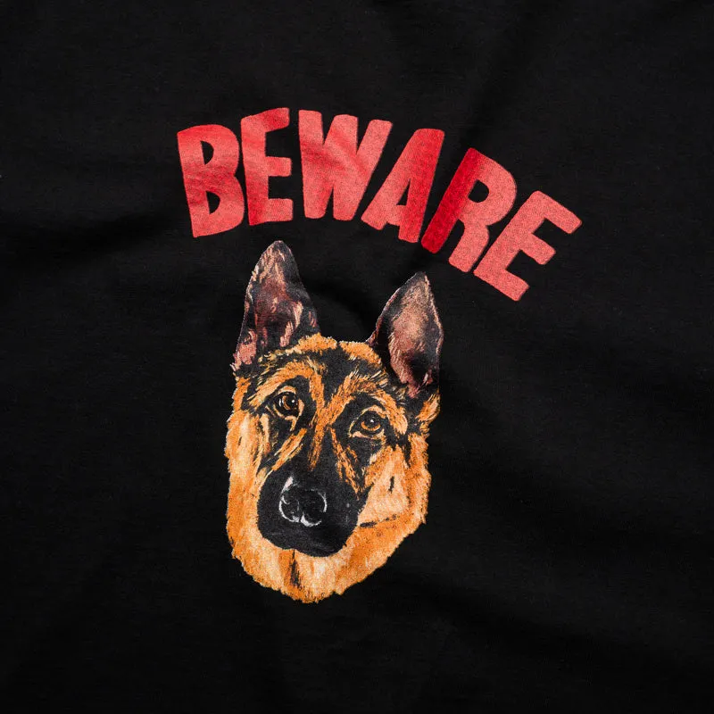 Market Beware Sign Tee - Washed Black