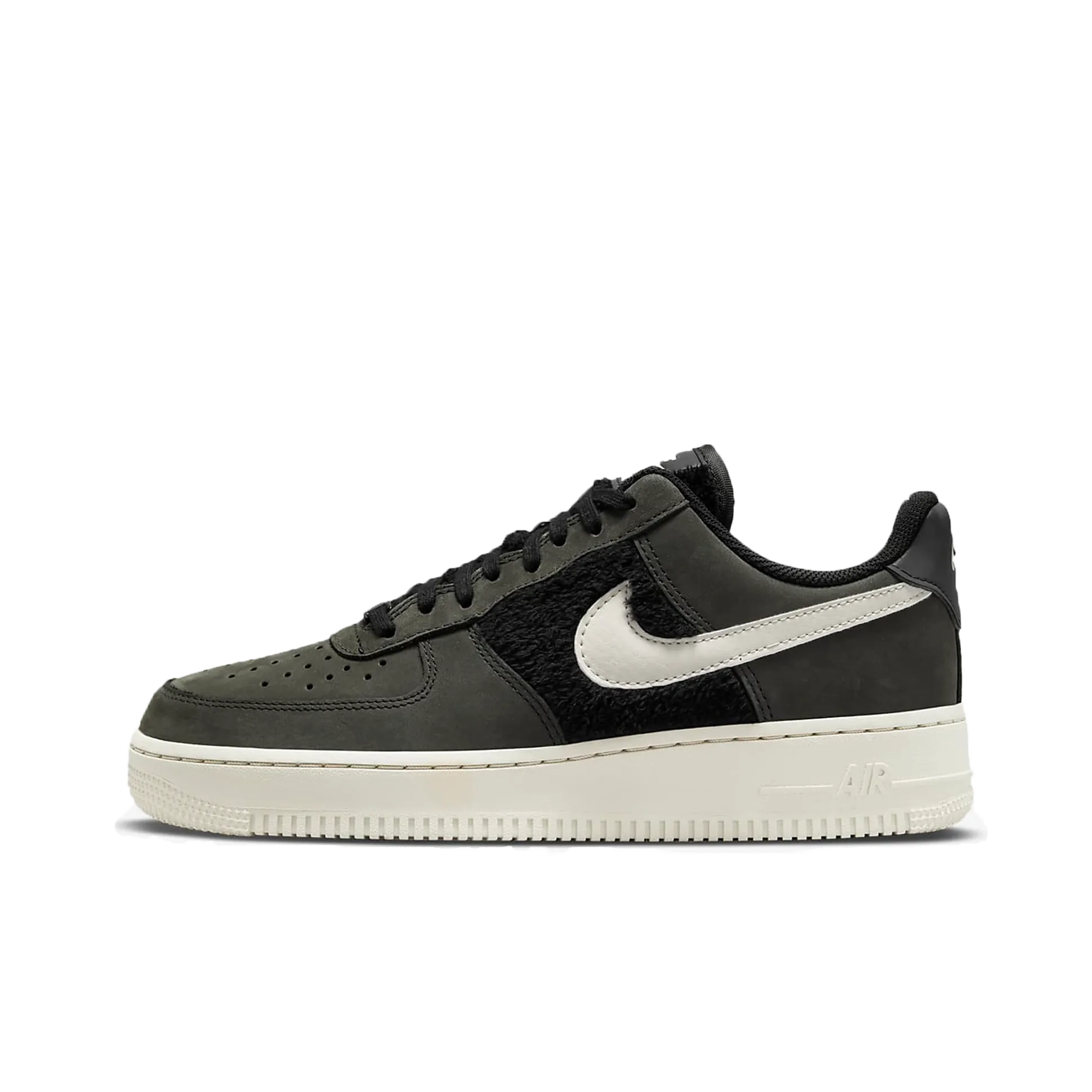 Nike Air Force 1 Faux Fur Black Light Bone (Women's)