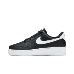 Nike Air Force 1 Low '07 Black White Pebbled Leather