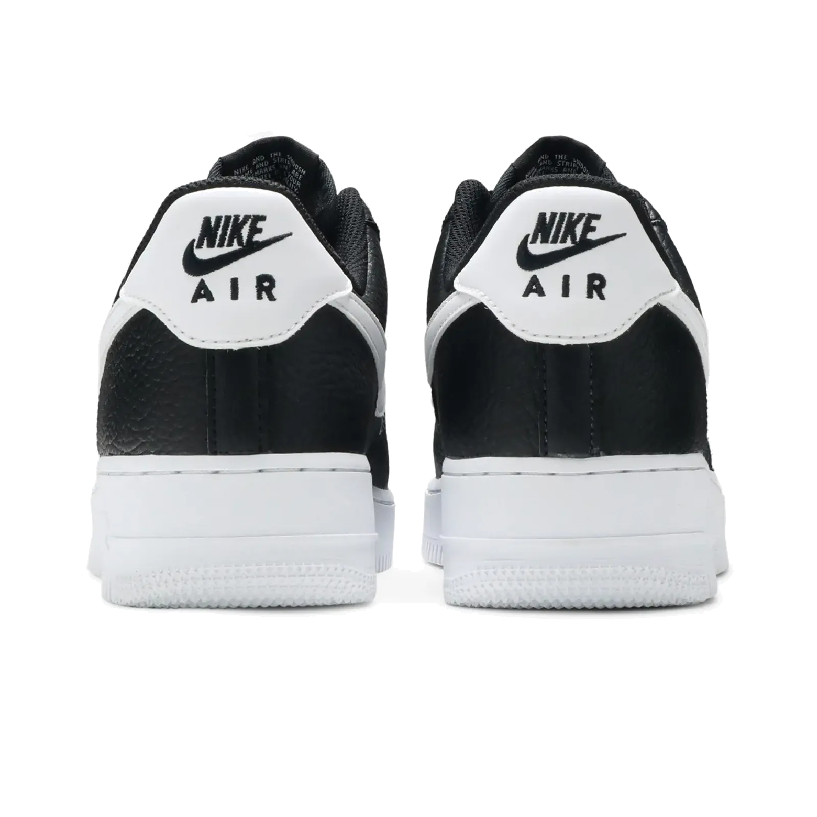 Nike Air Force 1 Low '07 Black White Pebbled Leather