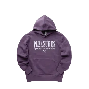 Puma x Pleasures Graphic Hoodie Purple Charcoal