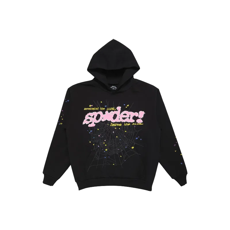 Sp5der New Punk Hoodie Black
