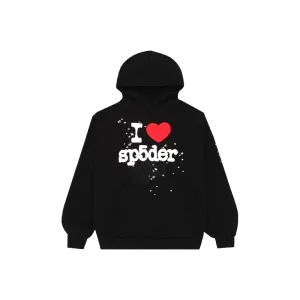 Sp5der "I Love Sp5der" Hoodie Black