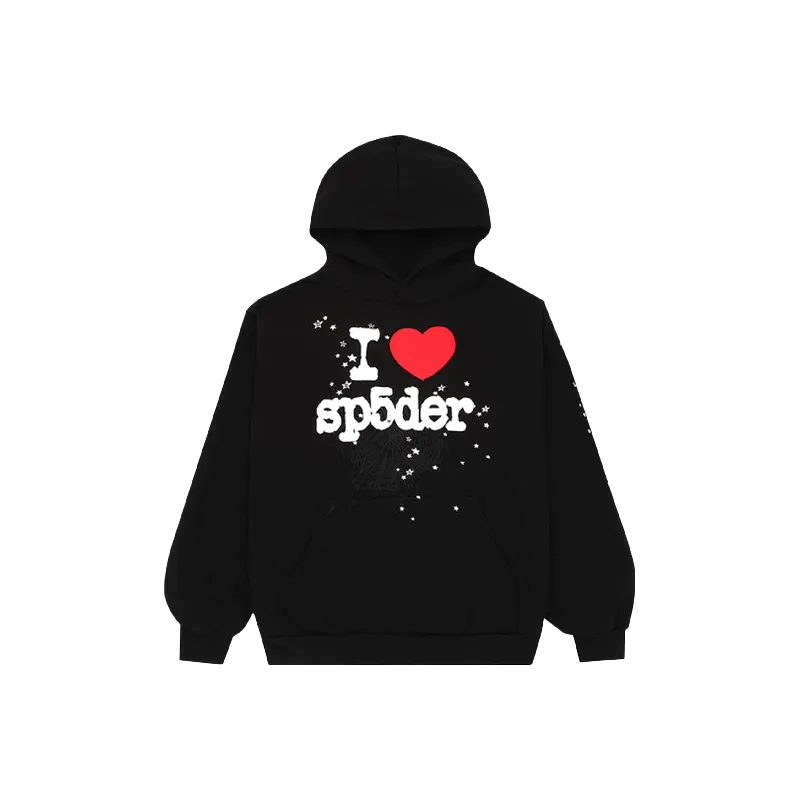 Sp5der "I Love Sp5der" Hoodie Black