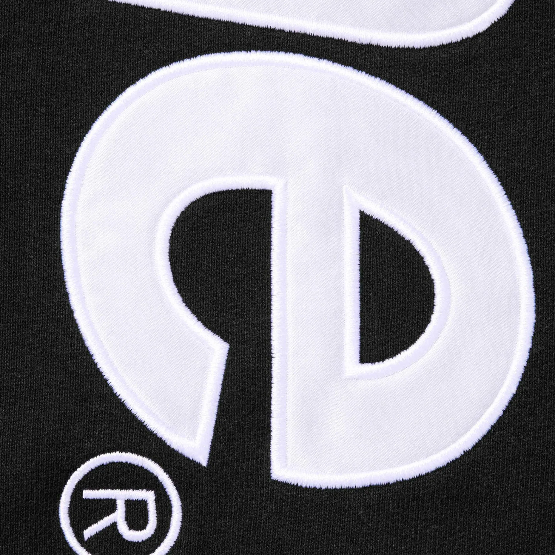Supreme Appliqu Hooded Sweatshirt Black