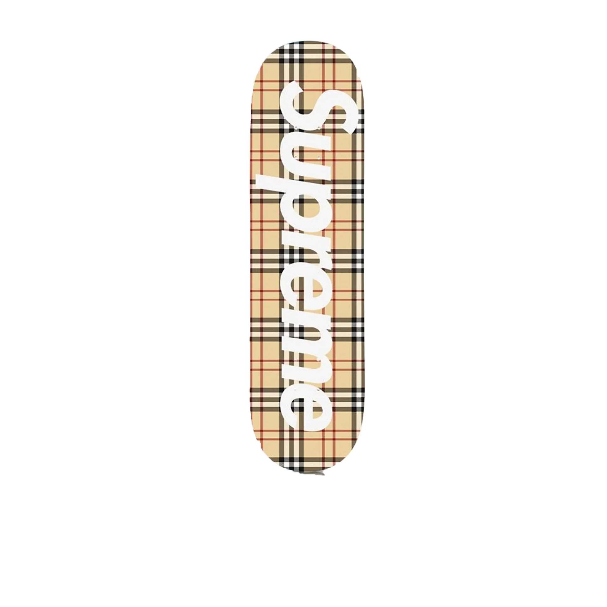 Supreme Burberry Skateboard Deck Beige
