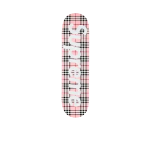Supreme Burberry Skateboard Deck Pink