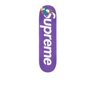 Supreme Smurfs Skateboard Deck Purple