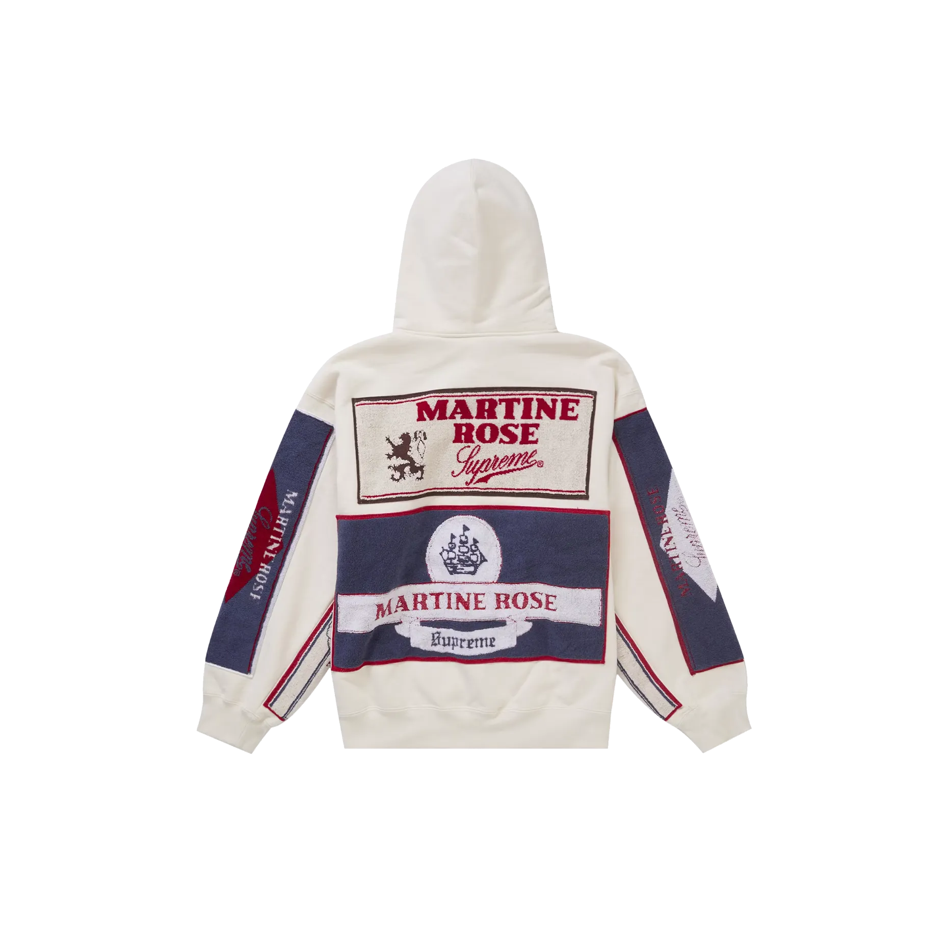 Supreme x Martine Rose Towel Zip Up Hooded Sweatshirt White