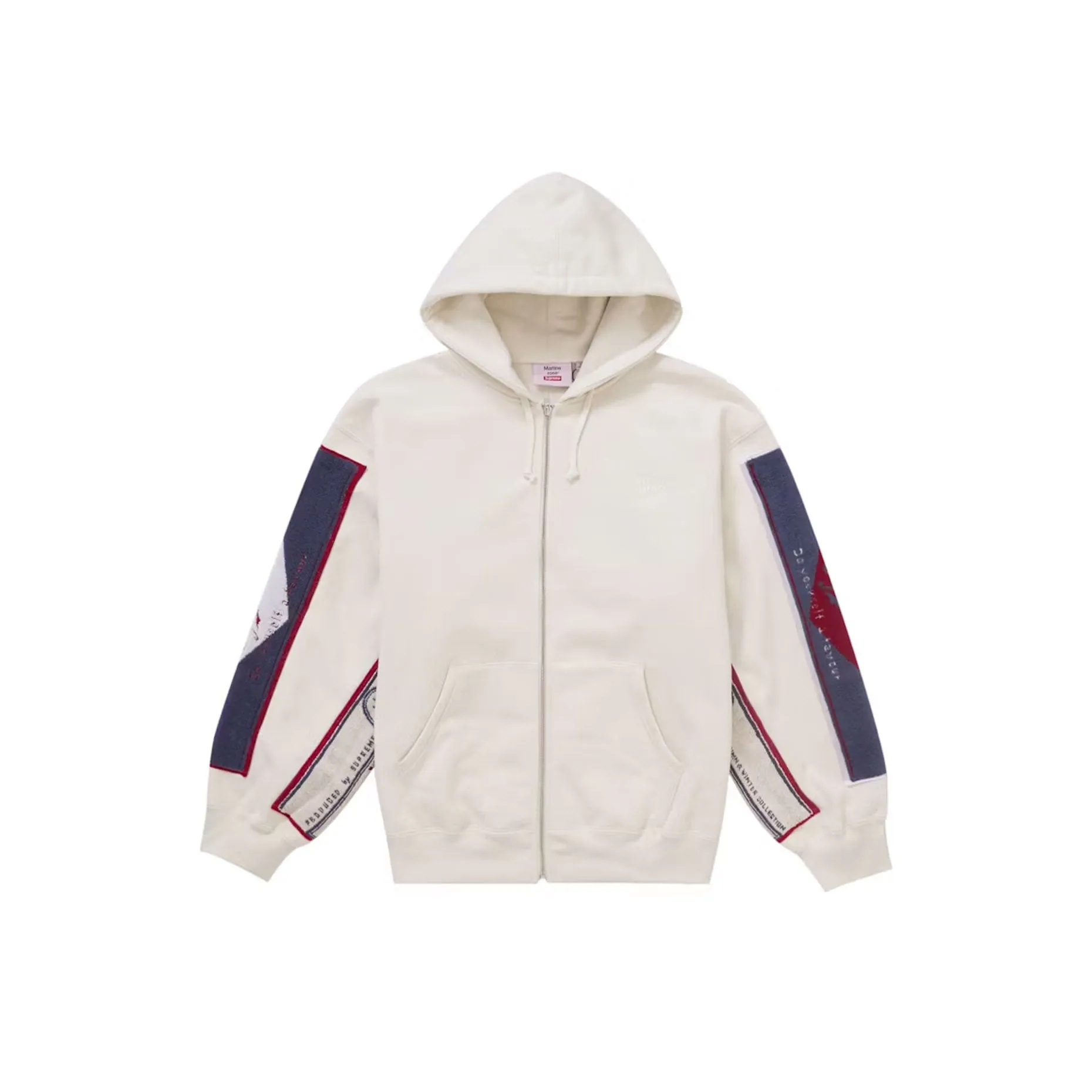 Supreme x Martine Rose Towel Zip Up Hooded Sweatshirt White