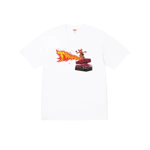 Supreme x Thrasher Back Tail Tee White